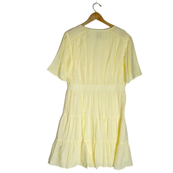 SCOTCH & SODA Panelled Flutter Sleeve Tiered Short Sleeve Dress with Pockets - Picture 4 of 7
